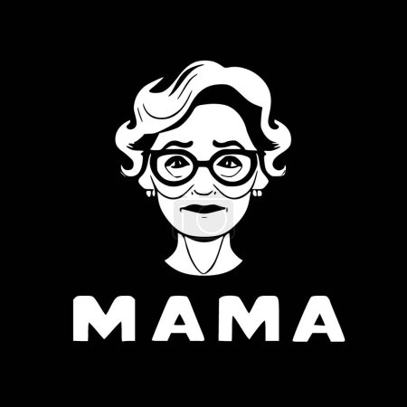 Mama - logo plat et minimaliste - illustration vectorielle
