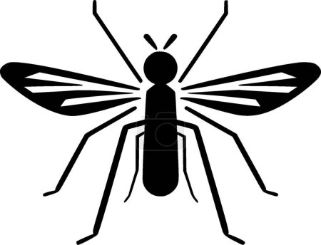 Mosquito - minimalistische und einfache Silhouette - Vektorillustration