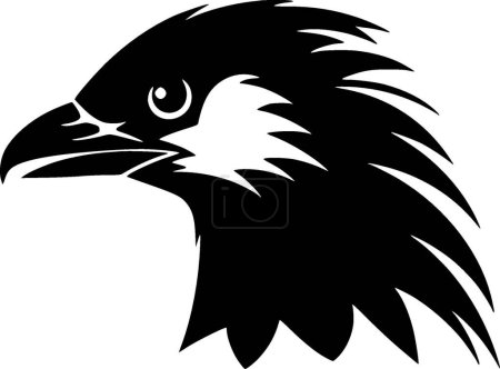 Illustration for Petrel - black and white isolated icon - vector illustration - Royalty Free Image
