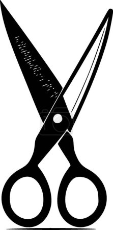 Ciseaux - logo minimaliste et plat - illustration vectorielle