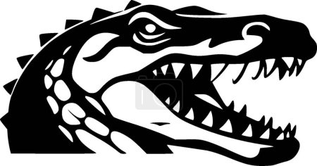 Alligator - logo plat et minimaliste - illustration vectorielle