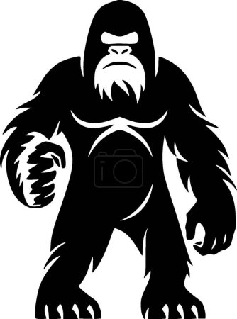 Bigfoot - minimalistisches und flaches Logo - Vektorillustration