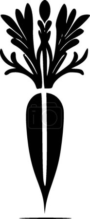 Ilustración de Zanahoria - logotipo vectorial de alta calidad - ilustración vectorial ideal para el gráfico de la camiseta - Imagen libre de derechos