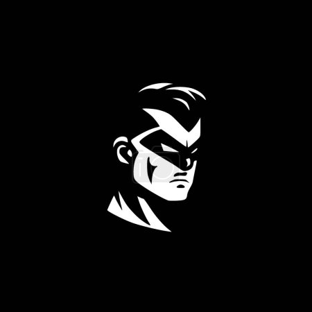 Ilustración de Cómic - icono aislado en blanco y negro - ilustración vectorial - Imagen libre de derechos