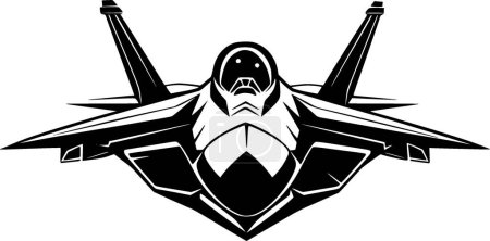 Illustration for Fighter jet - high quality vector logo - vector illustration ideal for t-shirt graphic - Royalty Free Image