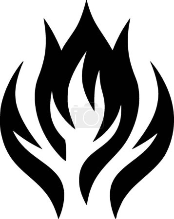 Feuer - minimalistisches und flaches Logo - Vektorillustration