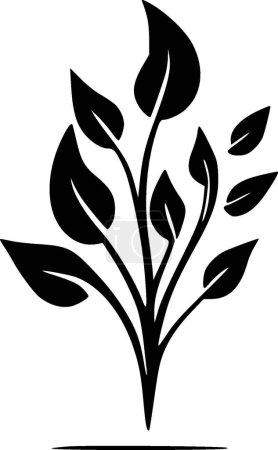 Flourish - minimalist and flat logo - vector illustration
