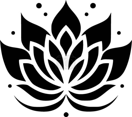 Lotusblume - minimalistisches und flaches Logo - Vektorillustration