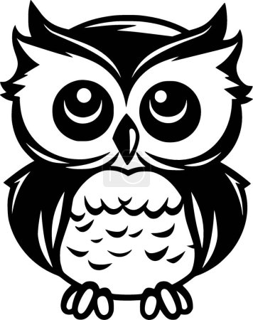 Illustration for Owl baby - minimalist and flat logo - vector illustration - Royalty Free Image