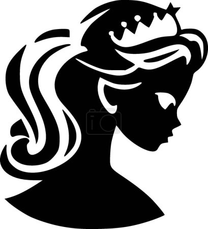Princesa - logotipo vectorial de alta calidad - ilustración vectorial ideal para el gráfico camiseta