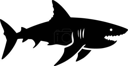 Ilustración de Tiburón - logo minimalista y plano - ilustración vectorial - Imagen libre de derechos
