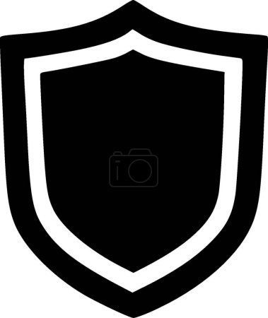 Escudo - logo minimalista y plano - ilustración vectorial