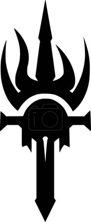 Illustration for Sword - minimalist and flat logo - vector illustration - Royalty Free Image