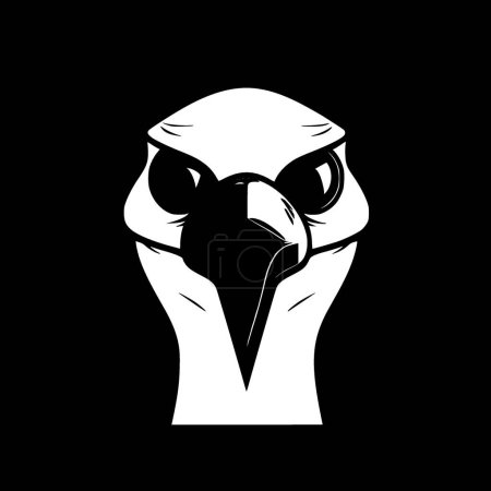Téléchargez les illustrations : Vulture - silhouette minimaliste et simple - illustration vectorielle - en licence libre de droit