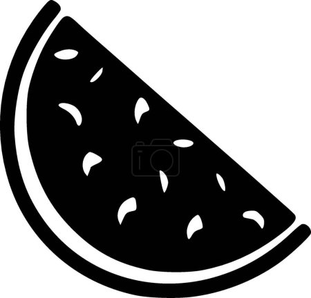 Illustration for Watermelon - minimalist and simple silhouette - vector illustration - Royalty Free Image