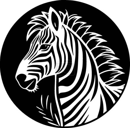 Animal - black and white vector illustration