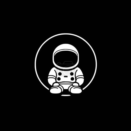 Astronaut - minimalist and simple silhouette - vector illustration