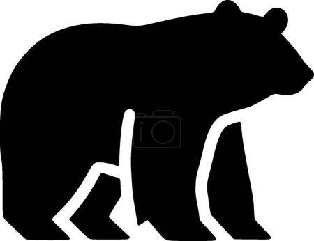 Illustration for Bear - minimalist and simple silhouette - vector illustration - Royalty Free Image