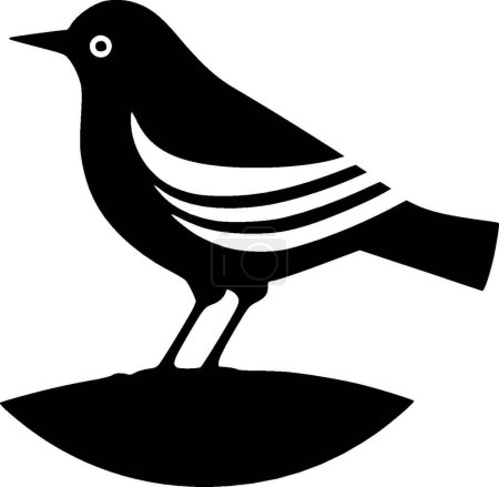 Ilustración de Aves - silueta minimalista y simple - ilustración vectorial - Imagen libre de derechos