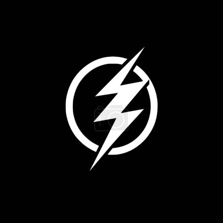 Ilustración de Electricidad - logotipo minimalista y plano - ilustración vectorial - Imagen libre de derechos