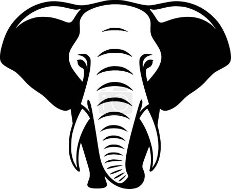 Ilustración de Elefante - logo minimalista y plano - ilustración vectorial - Imagen libre de derechos