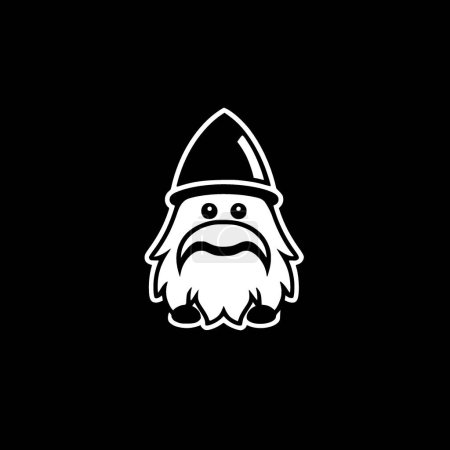 Gnome - silhouette minimaliste et simple - illustration vectorielle