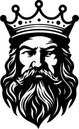 King - minimalistisches und flaches Logo - Vektorillustration