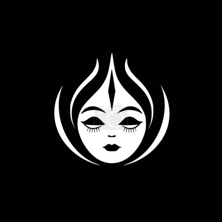 Illustration for Mama - minimalist and flat logo - vector illustration - Royalty Free Image