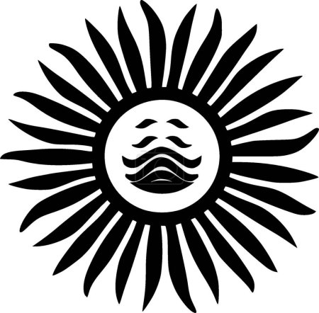 Sonne - minimalistisches und flaches Logo - Vektorillustration