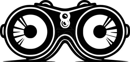 Binoculars - minimalist and flat logo - vector illustration