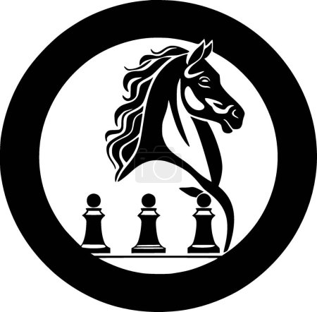 Illustration for Chess - minimalist and flat logo - vector illustration - Royalty Free Image
