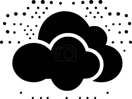 Cloud - minimalist and simple silhouette - vector illustration