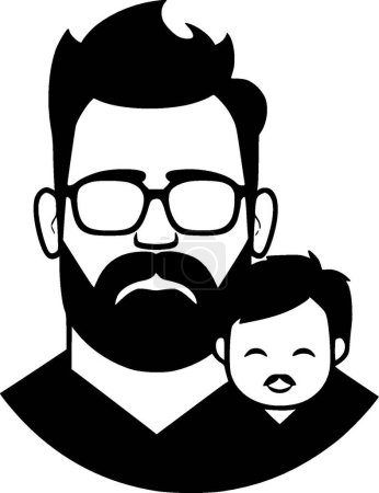 Father - minimalist and simple silhouette - vector illustration