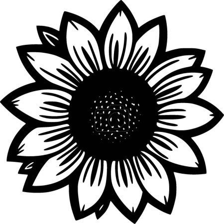 Flor - logo minimalista y plano - ilustración vectorial