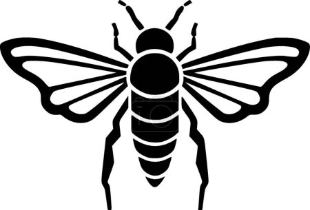 Fliege - minimalistisches und flaches Logo - Vektorillustration