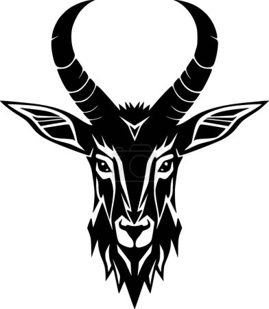Cabra - logo minimalista y plano - ilustración vectorial