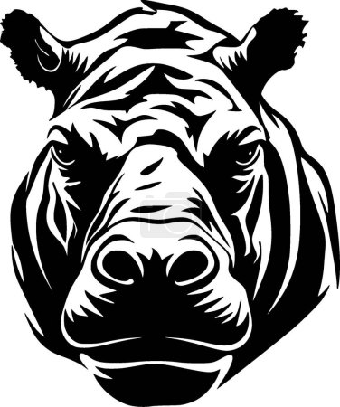 Téléchargez les illustrations : Hippopotame - logo vectoriel de haute qualité - illustration vectorielle idéale pour le graphique de t-shirt - en licence libre de droit