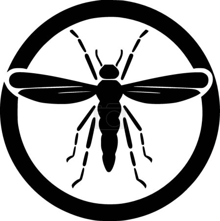 Mosquito - minimalist and simple silhouette - vector illustration