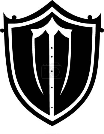 Escudo - logo minimalista y plano - ilustración vectorial