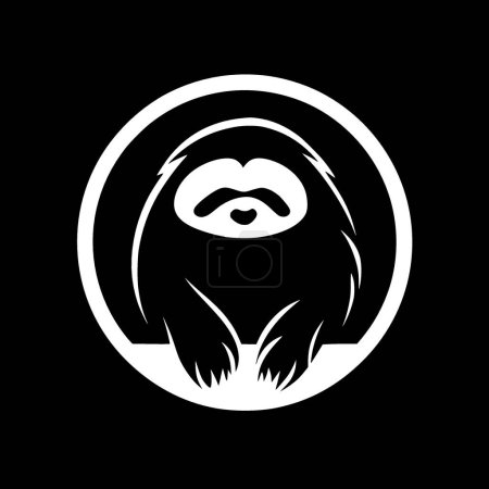 Sloth - minimalist and simple silhouette - vector illustration