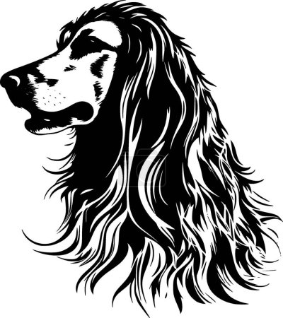 Perro afgano - logotipo vectorial de alta calidad - ilustración vectorial ideal para el gráfico de camisetas