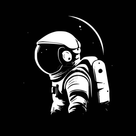 Ilustración de Astronauta - logo minimalista y plano - ilustración vectorial - Imagen libre de derechos