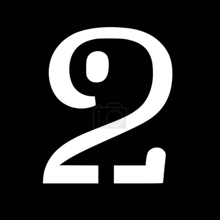 Ilustración de Números - logotipo minimalista y plano - ilustración vectorial - Imagen libre de derechos