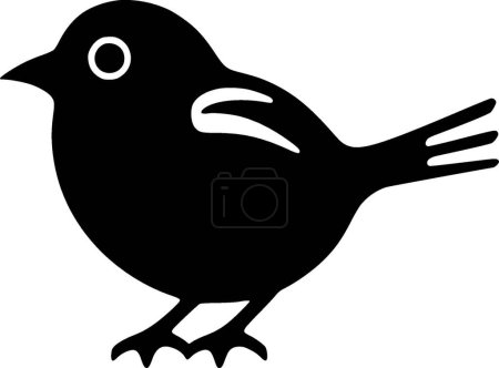 Illustration for Robin bird - minimalist and flat logo - vector illustration - Royalty Free Image