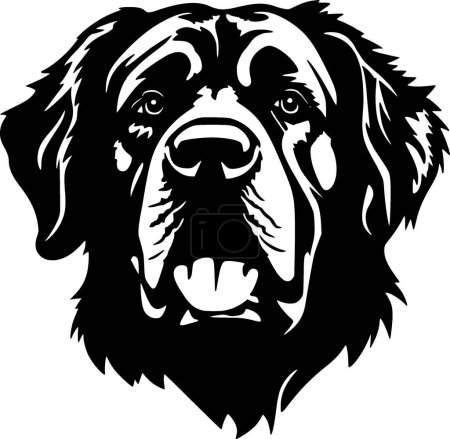Rottweiler dog - minimalist and simple silhouette - vector illustration