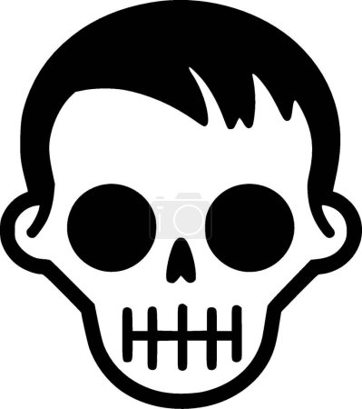 Illustration for Skeleton - minimalist and flat logo - vector illustration - Royalty Free Image
