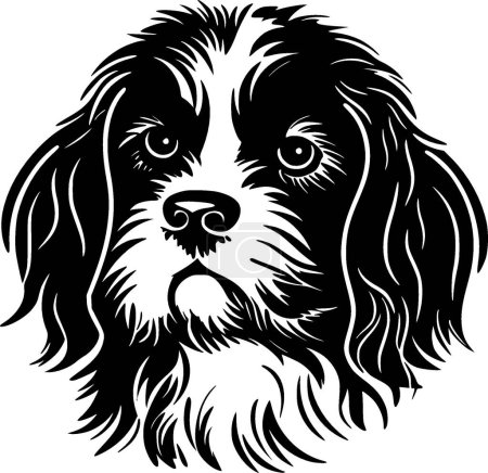 Téléchargez les illustrations : Terrier - icône isolée en noir et blanc - illustration vectorielle - en licence libre de droit