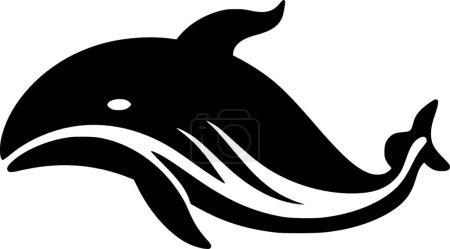 Wal - schwarz-weiße Vektorillustration