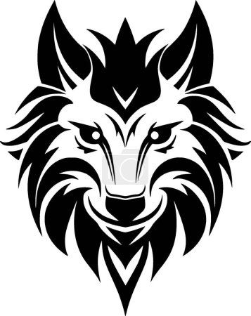 Wolf - minimalistisches und flaches Logo - Vektorillustration