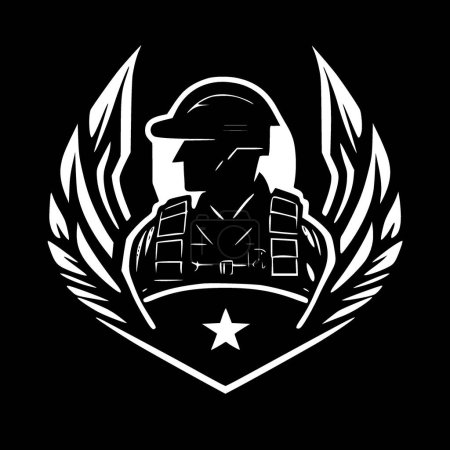 Army - minimalist and simple silhouette - vector illustration